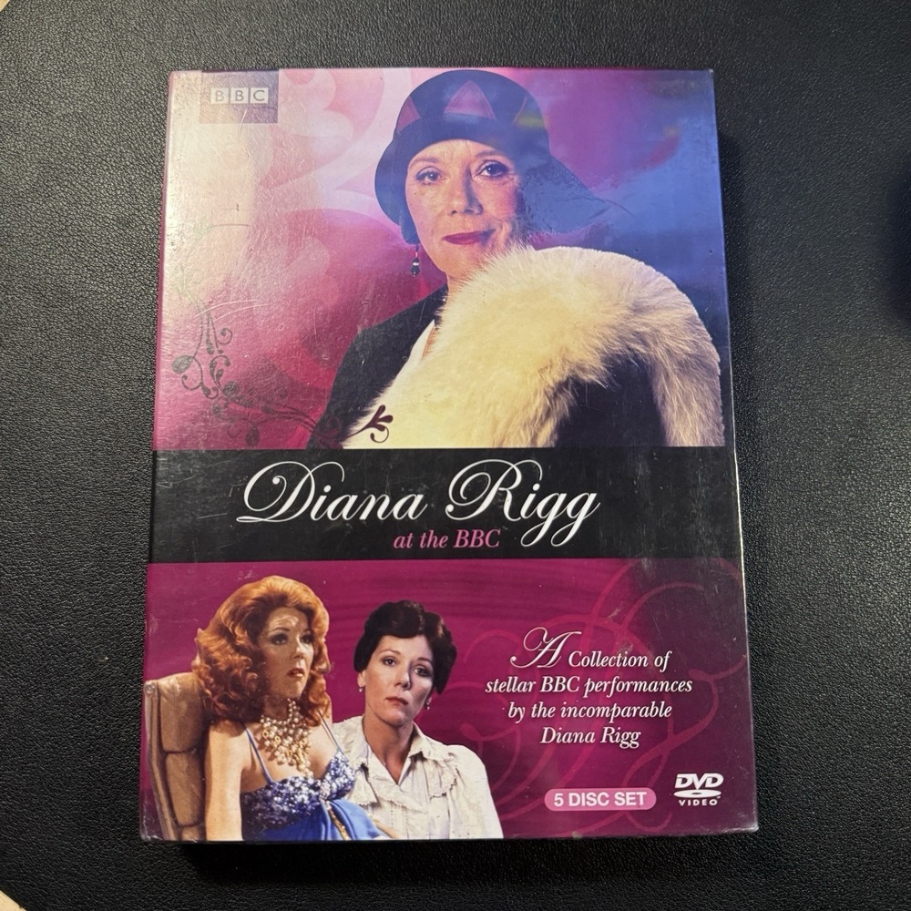 BBC Diana Rigg at the BBC 83929106035 Pink 5-Disc DVD Box Set Collection New